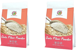 Oats Fiber Powder 400 gm(200g* 2packs) for Low-carb Baking| Smoothies| for Added Fiber Intake & Ease of Digestion, Natural, No additives...