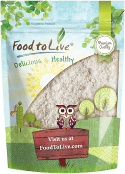 Food to Live Whole Grain Oat Flour – Finely Ground from Whole Grain Oat Groats, Vegan. Rich in Fiber, Protein. Perfect for Flour Blends. Great for Baking Muffins, Fluffy Cakes, Bread, and Pancakes 1 Pound