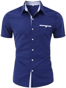 Men's Casual Wrinkle Free Short Sleeve Button Down Shirt