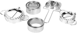 9Pcs Dumplings Maker Set, Stainless Steel Ravioli Mould Pierogi Dumpling Maker Dumpling Pie Ravioli Empanadas Press Mold Kitchen Accessories