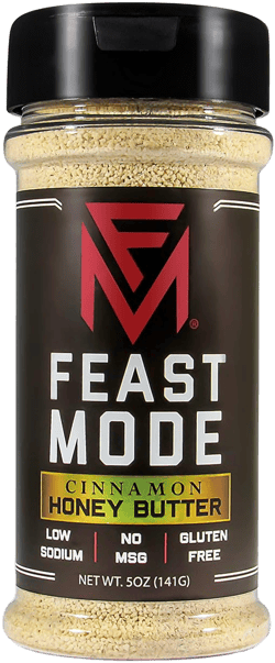 Feast Mode Flavors | Cinnamon Honey Butter Seasoning | Low Sodium No MSG Gluten Free | All Natural Meal Prep Flavoring, Sweet Topper for Breakfast Oatmeal Popcorn Ice Cream Dessert Spice Blend Powder