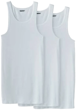 KingSize Men's Ribbed Cotton Tank Undershirt 3-Pack