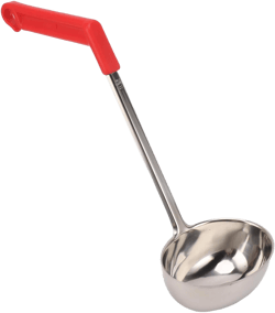 Stainless Steel Soup Ladle, Ergonomic Handle Design, Plastic Wrap Grip, Ideal for Daily Cooking Needs, Soup, Chili, Soy Sauce (240ML)