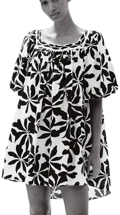 H&M Ladies Balloon-Sleeved Tunic Dress