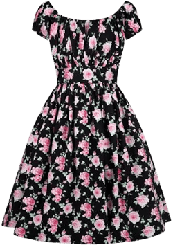 Romantic Vintage 1950s Floral Pin Up Sundress