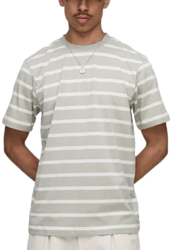 Men's Relaxed Striped Crew Neck T-Shirt
