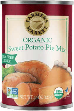 Farmer's Market Canned Organic Sweet Potato Pie Mix 15 oz Pack of 3