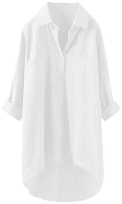 Women's Casual Linen Long Sleeve Button Down Shirt