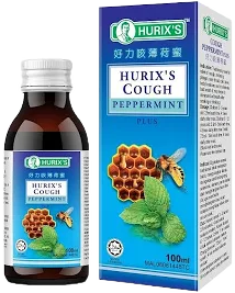 Hurix's Cough Peppermint Plus Herbal Relief For Cough Phlegm & Sore