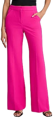 Express Women's High Waisted Flare Stretch Twill Trousers