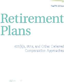 Retirement Plans: 401(k)s, IRAs, and Other Deferred Compensation Approaches