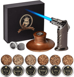 Bourbon Gifts for Men - Cocktail Smoker Kit with Torch and Wood Chips for Whiskey and Bourbon, Old Fashioned Cocktail Kit, Whiskey Gifts, for Dad, Husband and Cocktail Lovers