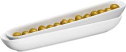KooK Olive Boat Tray, Set of 2, Charcuterie Tray, Grazing Table Supplies, Charcuterie Board Accessories, Ceramic Serving Dish, Narrow Canoe, Cheeses and Appetizers, Dishwasher Safe, 12”, White