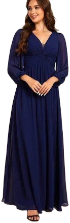 Cocomelody A-Line Chiffon Maxi Dress