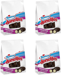 Generic Hostess Donettes - Frosted Mini Donuts - Chocolate Flavored Donuts - 10.75 Oz Bag - Pack of 4