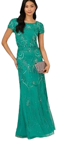 Adrianna Papell Women's Floral Sequin Gown