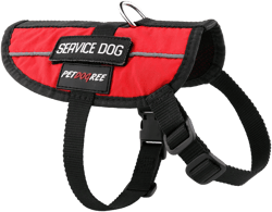 Petdogree Lightweight Reflective Red Service Dog Vest / Harness