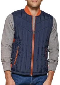 Navy Water Resistant Quilted Vest