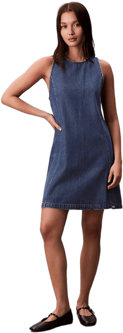 Calvin Klein Women's Denim Mini Shift Dress