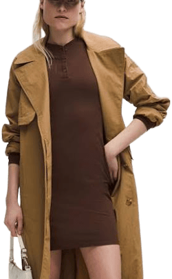 Lululemon Women's All Aligned Ribbed Long-Sleeve Henley Dress