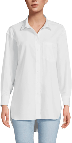Lands' End Women's Extra Long No Iron Tunic