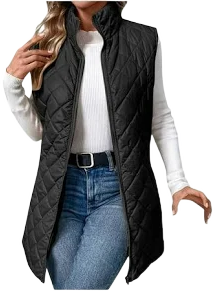 Lenpel Women's Lightweight Sleeveless Down Puffer Vest