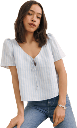 Reformation Mayla Linen Top