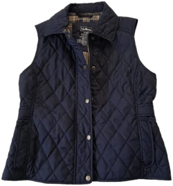L.L. Bean Navy Quilted Vest