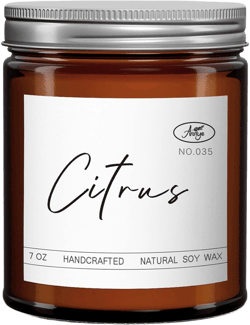 Citrus Scented Candles, Organic Soy Candle for Home Scented, Hand-Poured Aromatherapy Candles, Gifts for Women|Men|Families|Friend|Colleague, as Birthday|Holiday|Relaxation Gifts (7oz) Citrus 7 oz