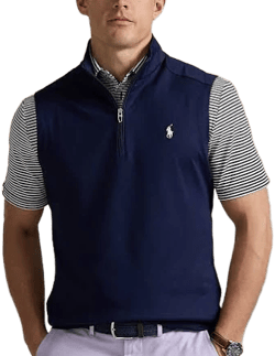 Ralph Lauren Men's Stretch Jersey Quarter-Zip Vest
