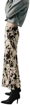 Chic Printed Midi Skirt