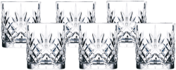 Lorren Home Trends Crystal Double Old fashioned Glass set of 6