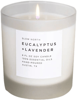 Slow North 'Eucalyptus + Lavender' Scented Candle, Three Sizes