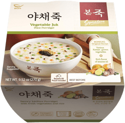 BONJUK Vegetable Juk(Porridge) Bowl - Korean soup stew Kfood, Hearty Breakfast Oat Meal – 9.5oz(270g), bowl type