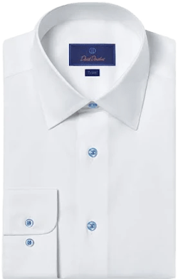David Donahue Men's Super Fine Twill Dress Shirt