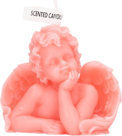 Angel Candle, Soy Wax Scented Candles, Angel Candle Cupid Candle Angel Candle Wax Vegan Candle Cute Decorative Candle Handmade Aesthetic Candle for Home Decor Bedroom Bathroom(One One Hand on Cheek Pink
