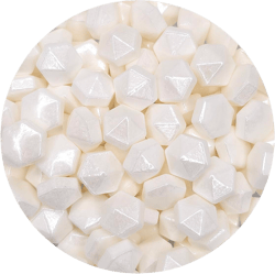NCS Pearlized White Wedding Diamond Gem Jewel Edible Candy Sprinkles, 8 ounces - Great for Cupcakes, Cookies, Cakes, Cakes Pops, Donuts Pearlized White Gem
