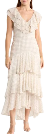 WAYF Women's Floral Ruffle Tiered Dress