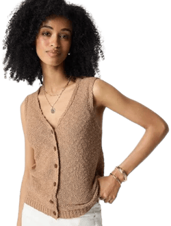 J.Crew Women's Slub V-Neck Sweater- Vest