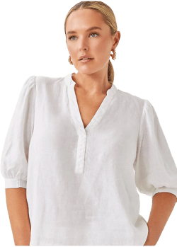 Lilly Pulitzer Women's Mialeigh Linen Elbow Sleeve Top