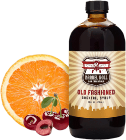 Barrel Roll Bar Essentials Cocktail Mixers - Old Fashioned Cocktail Kit - All-Natural Old Fashioned Drink Mix - USA Handcrafted Cocktail Syrups - Small Batch Cocktail Bitters w/ Cane Sugar - 16 Ounce Old Fashioned 16 Fl Oz (Pack of 1)