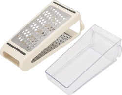 HYWHUYANG Cheese Grater, Reversible Box Grater with Two Sides, Food Grater with Storage Container, Vegetable Garlic Chopper Tool, Stainless Steel Grater for Kitchen