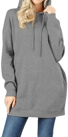 Made by Olivia Women's Casual Oversized Fleece Hoodie