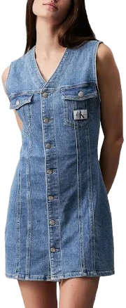 Calvin Klein Sleeveless Jeans Dress