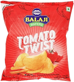 Balaji Tomato Twist (tomato potato wafer) - 135g - (pack of 4)