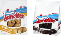 Generic Hostess Donettes - Crunch Mini Donuts - Double Chocolate & Sweet Coconut Flavored - Variety Pack of 2 (1 Bag From Each Flavor)