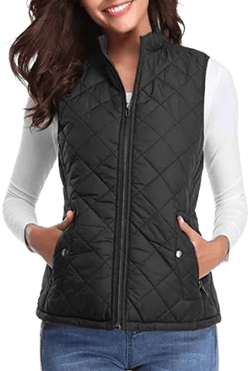 Women's Lightweight Quilted Stand Collar Vest
