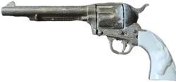 Vintage “Marx” Miniature Six Shooter Colt Revolver Metal Toy 3.5