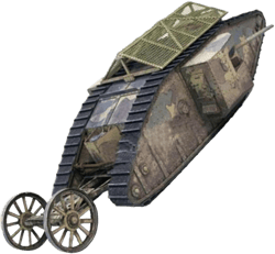 1:35 Scale WWI British Mark.I Male Tank 3D Paper Model Simulation Tank Model for Collection (Unassembled Kit) Display Model