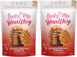 Bake Me Healthy Vegan Waffles & Pancake Baking Mix - Gluten & Dairy Free, Vegan, Non-GMO, Low Sugar, Allergy-Friendly, Plant-Based, Easy to Make, 12oz/ 339g Resealable Pouches (Pack of 2) 12 Ounce (Pack of 2)